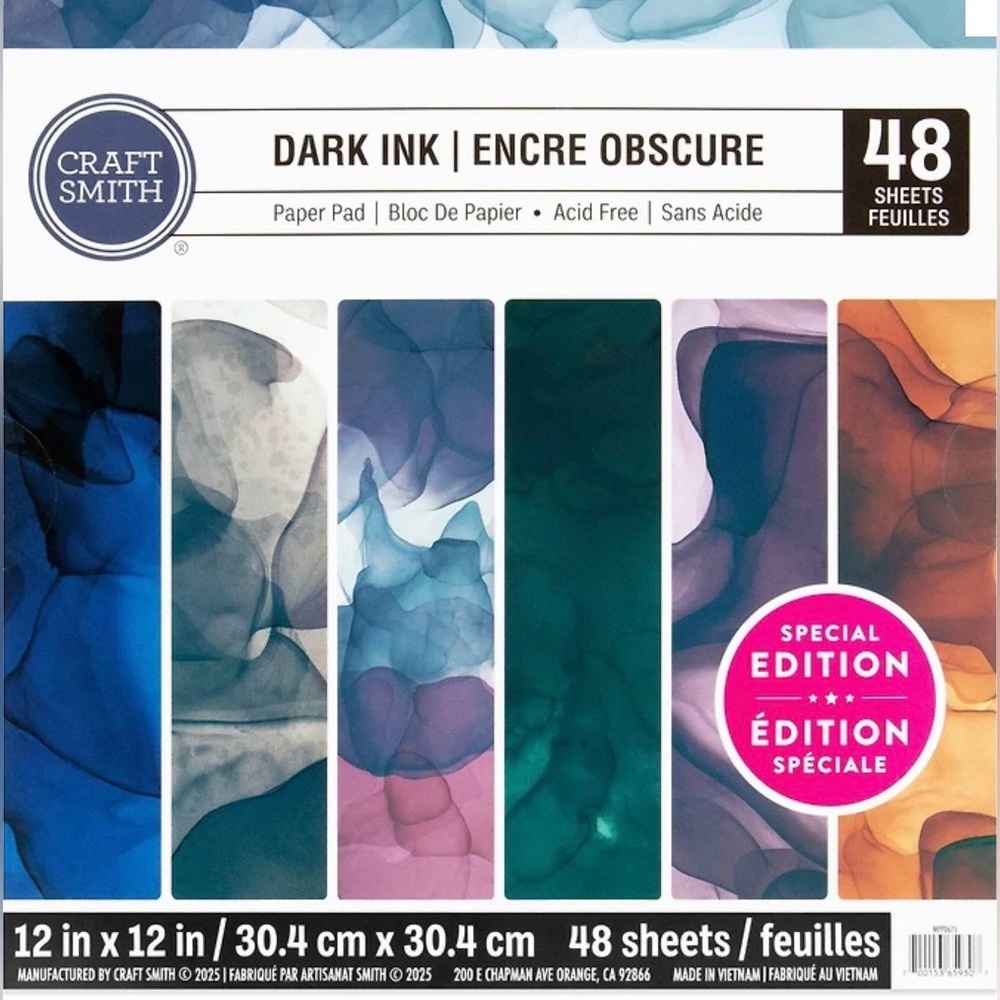 Craft Smith Dark Ink 12x12 Paper Pad NEW